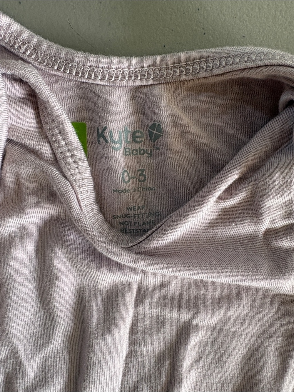 Kyte BABY Sleeveless Bodysuit in Wisteria/Dusty Mauve. Like New. 0-3 mos. - Picture 2 of 3